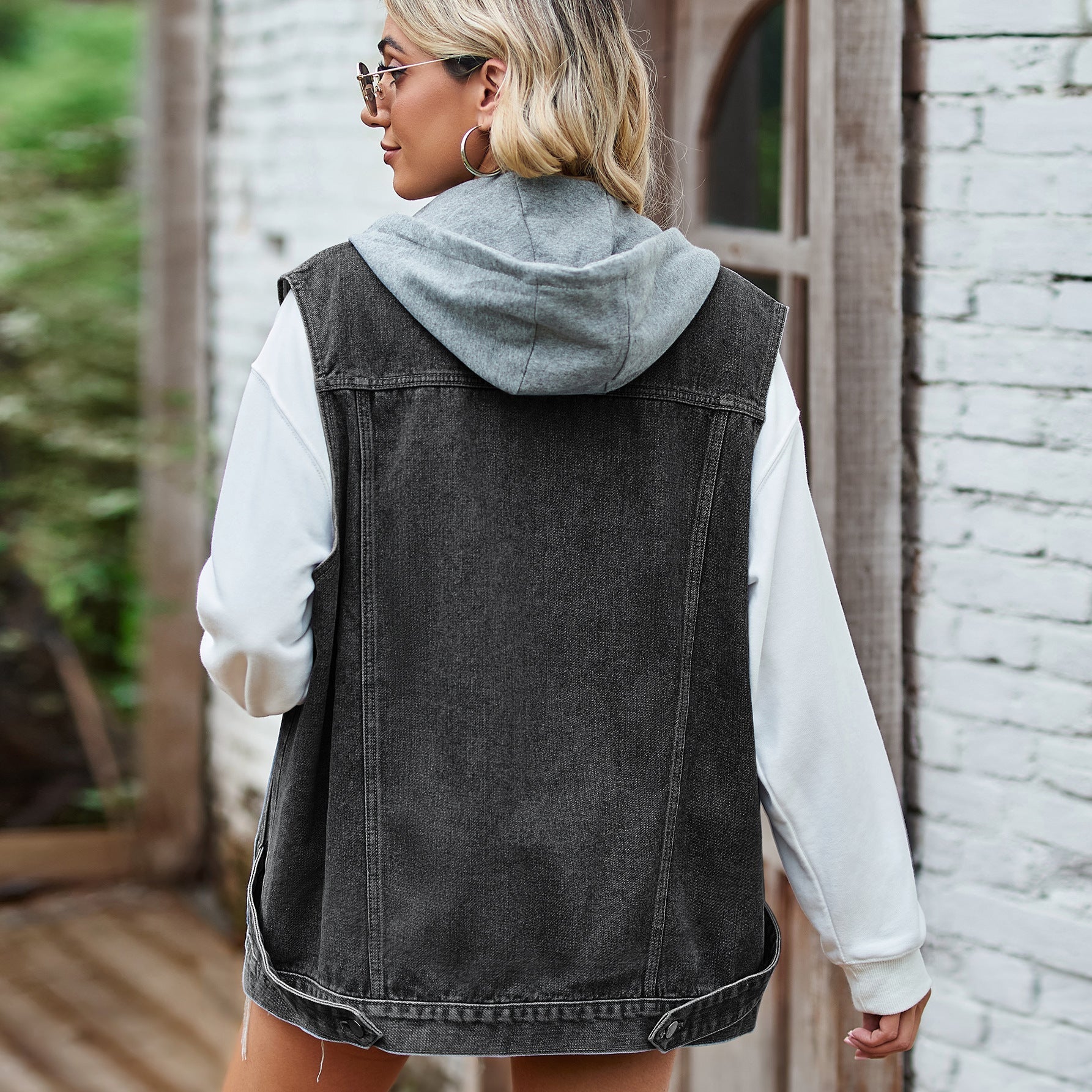 Gilet en Denim pour Femme en Coton - Gilet Décontracté et Tendance pour Femmes