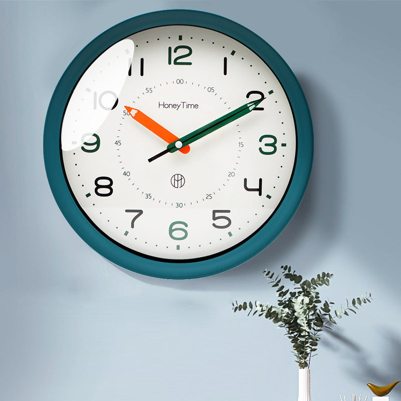 AquaMinimal – Horloge murale bleu-vert avec simplicité moderne