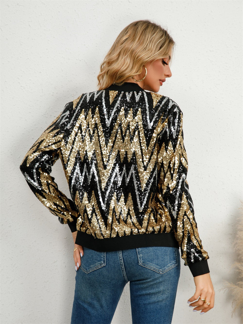 Thea - Veste bomber avec des sequins