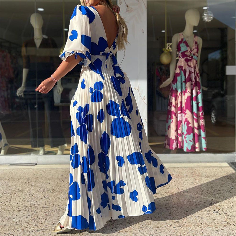 Brise Sereine | Robe Imprimée Élégante et Fluide