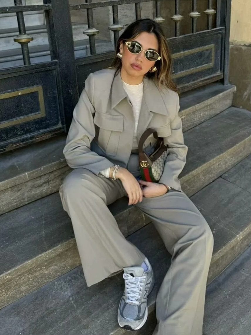 Ensemble deux pièces Georgia Blazer à manches longues