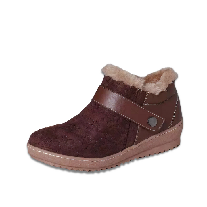 Carol - Bottes de cheville en suède synthétique pour l'hiver