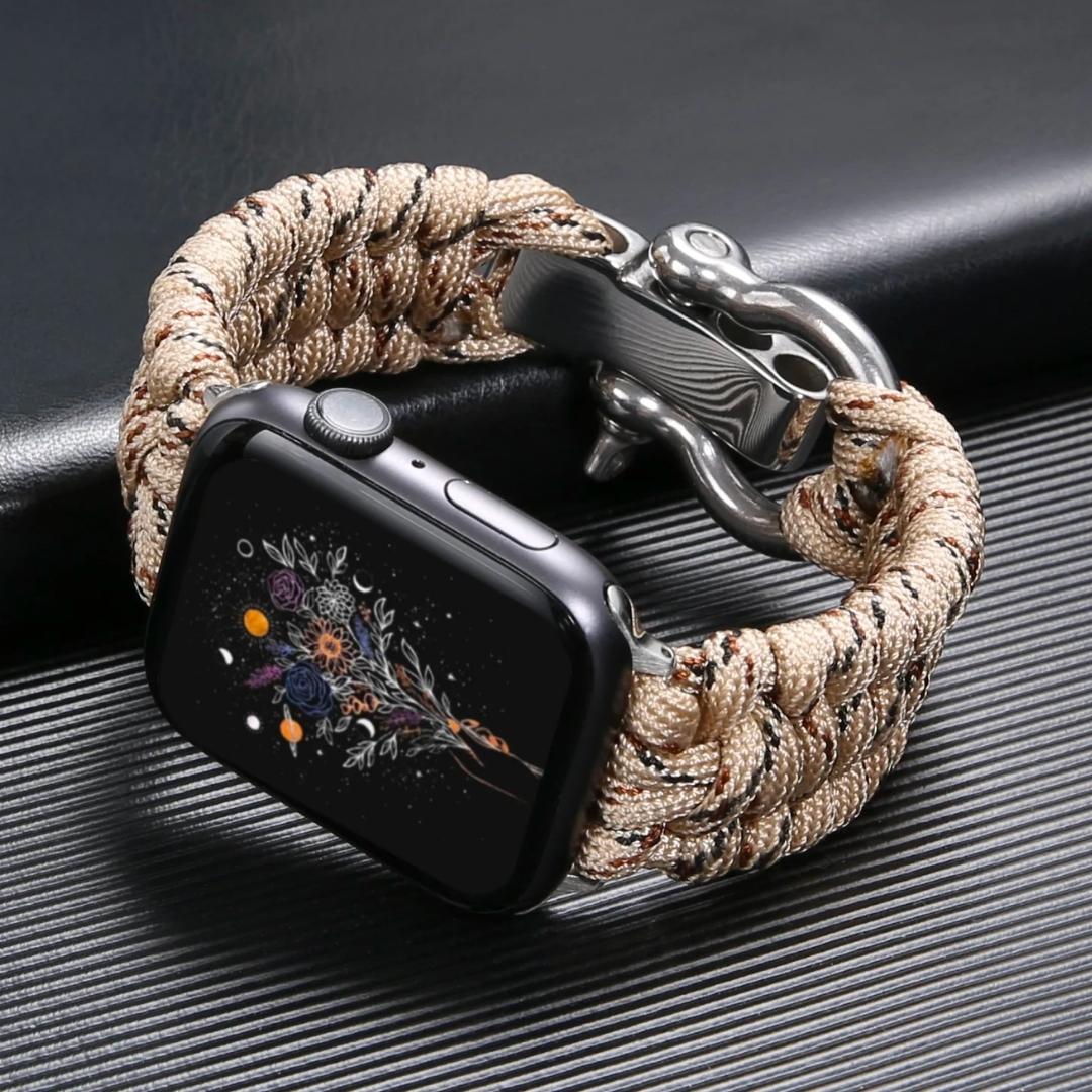 Bracelet Paracord FlexiWrist pour Apple Watch – Bandouillère Robuste et Ajustable