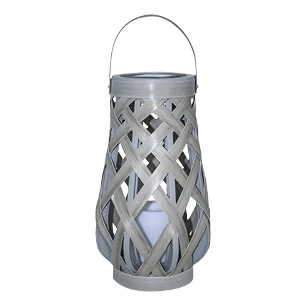 SolarGlow - Lanterne d'extérieur en rotin