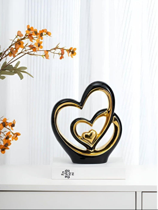HeartDecor - Sculpture unique en forme de double cœur