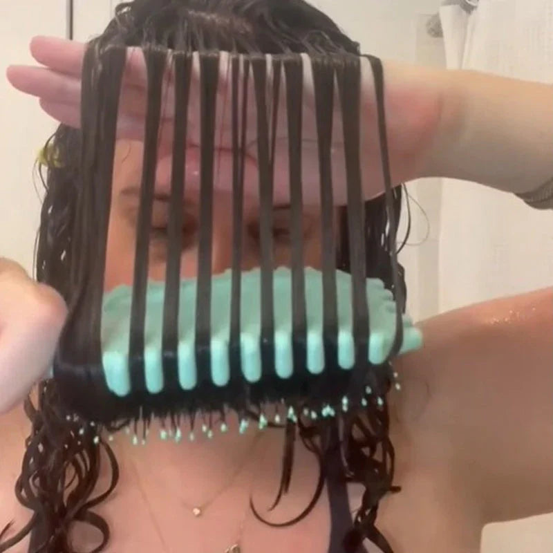 Laura - Brosse plate double fonction avec poils de sanglier pour cheveux secs et mouillés