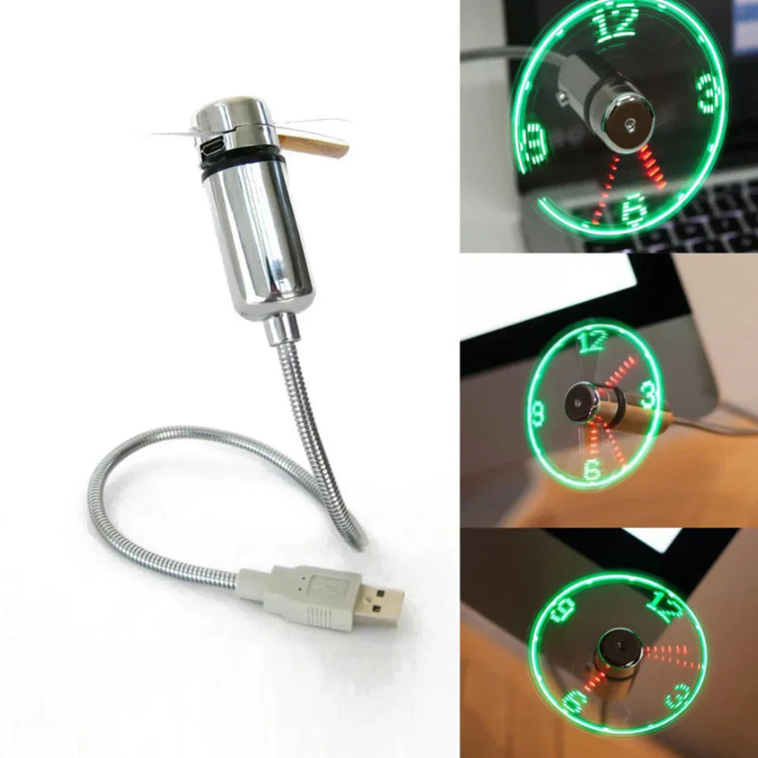 TimeBreeze - Ventilateur-horloge LED USB