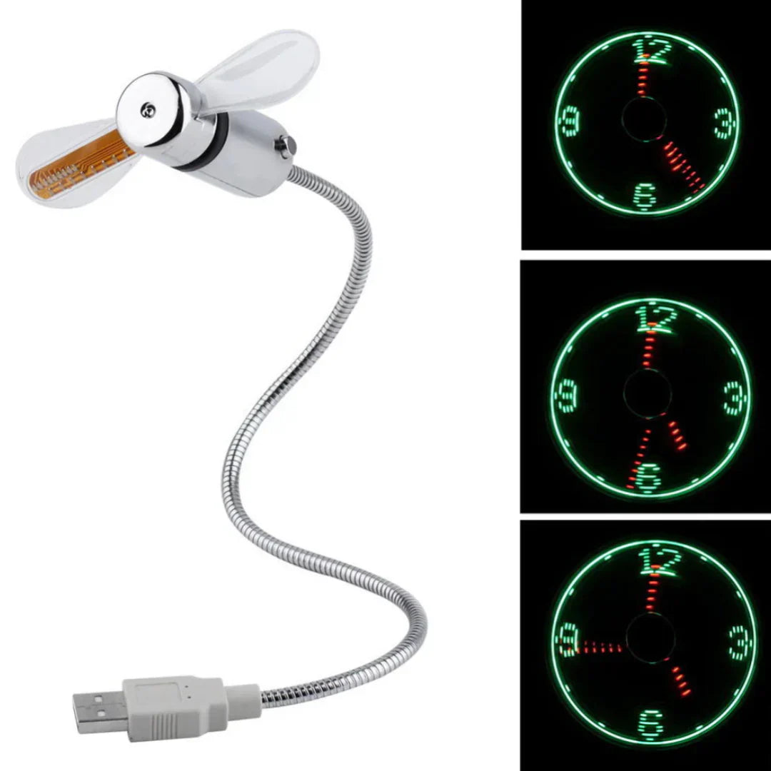 TimeBreeze - Ventilateur-horloge LED USB
