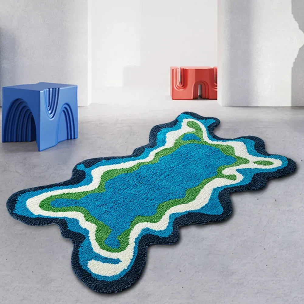 GrooveNest - Tapis Rétro Bouclé