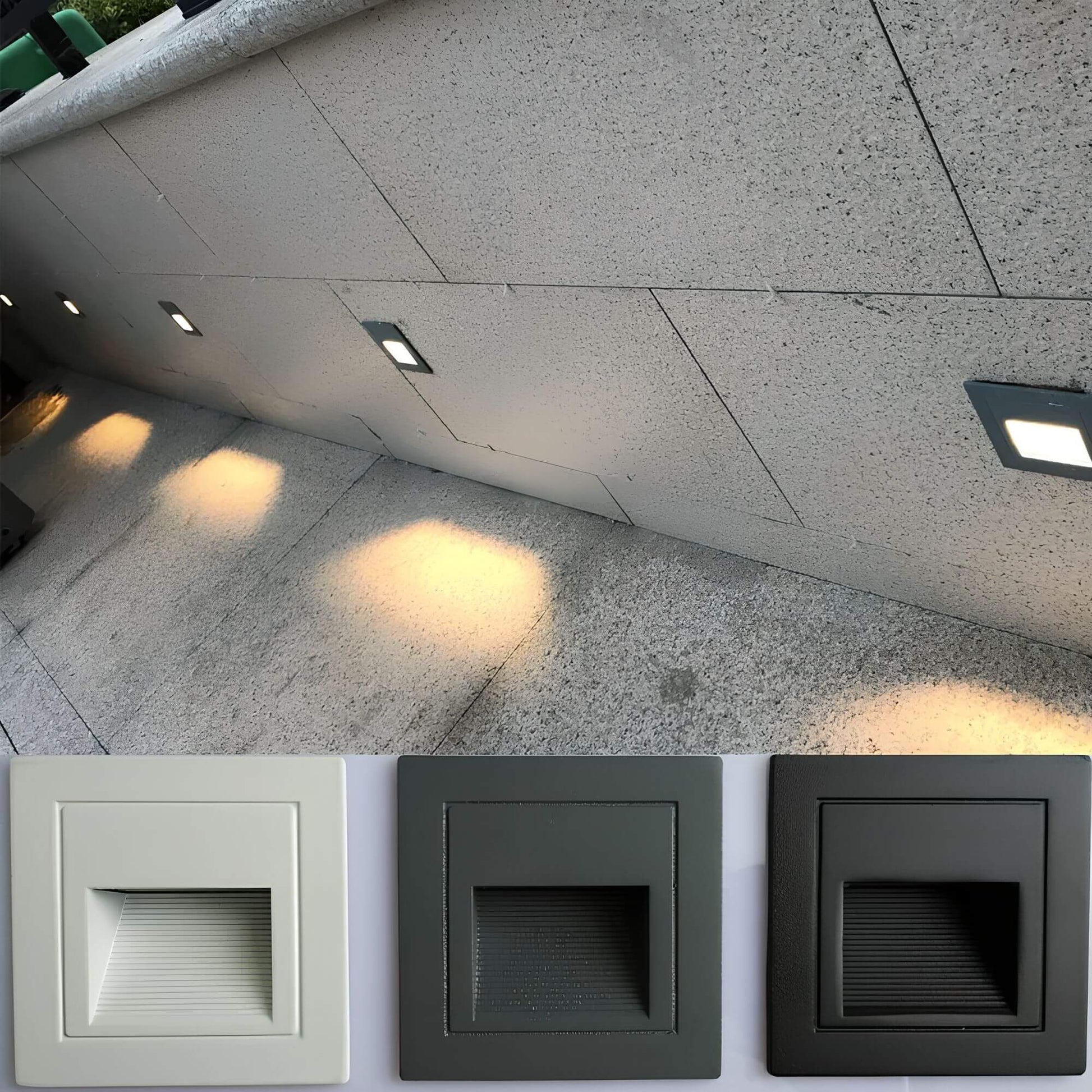 LumiStep – Lumière murale et d'escalier encastrée carrée
