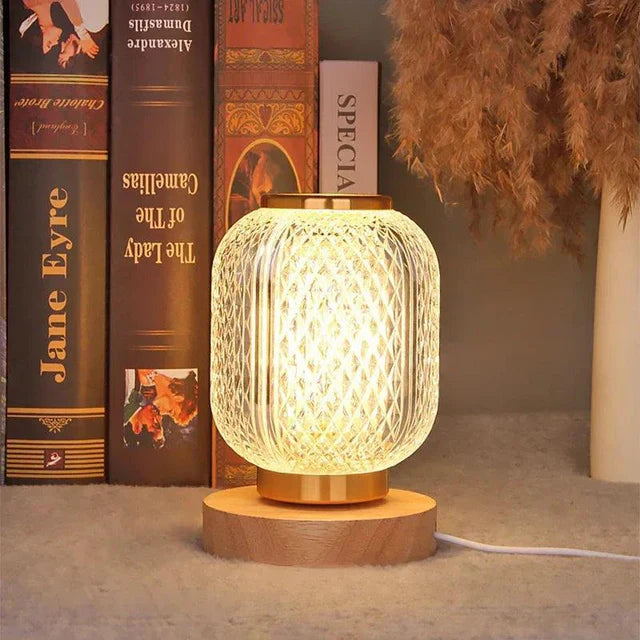 LuxeGlow - Lampe de table à contrôle tactile en cristal élégant