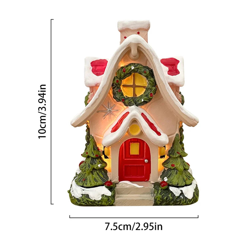 Cabane de Noël illuminée de manière créative