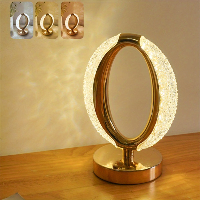 StarGlow - Lampe de table rechargeable en cristal
