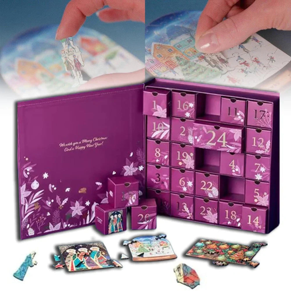 Calendrier de l'Avent Puzzle de Noël de 24 jours