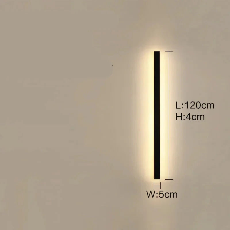 Lunor Moderne Applique Murale Extérieure Linéaire – Métal & Acrylique pour Terrasse & Entrée