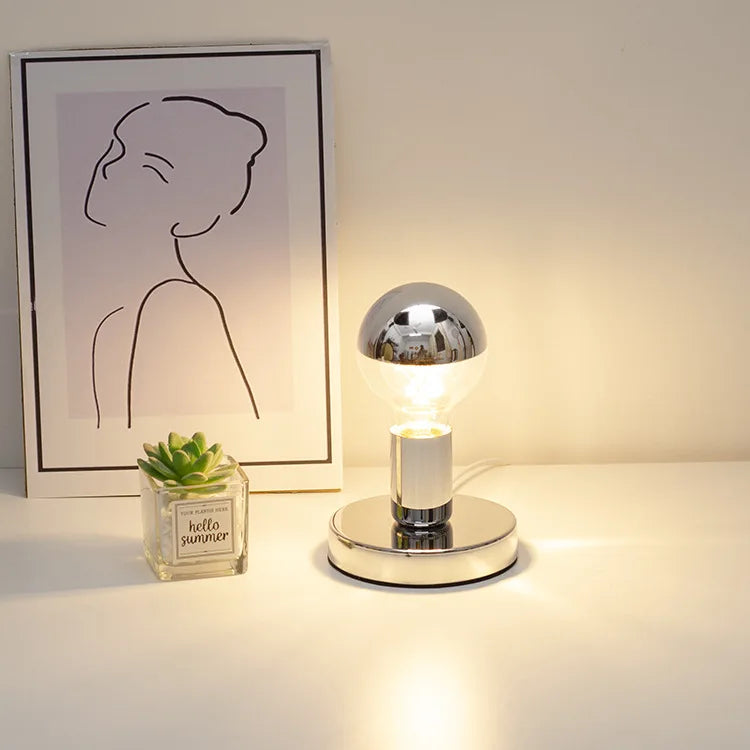 LumiSphere – Lampe de table moderne avec écran en verre miroir