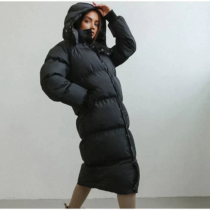 Izabela - Doudoune longue oversize avec capuche