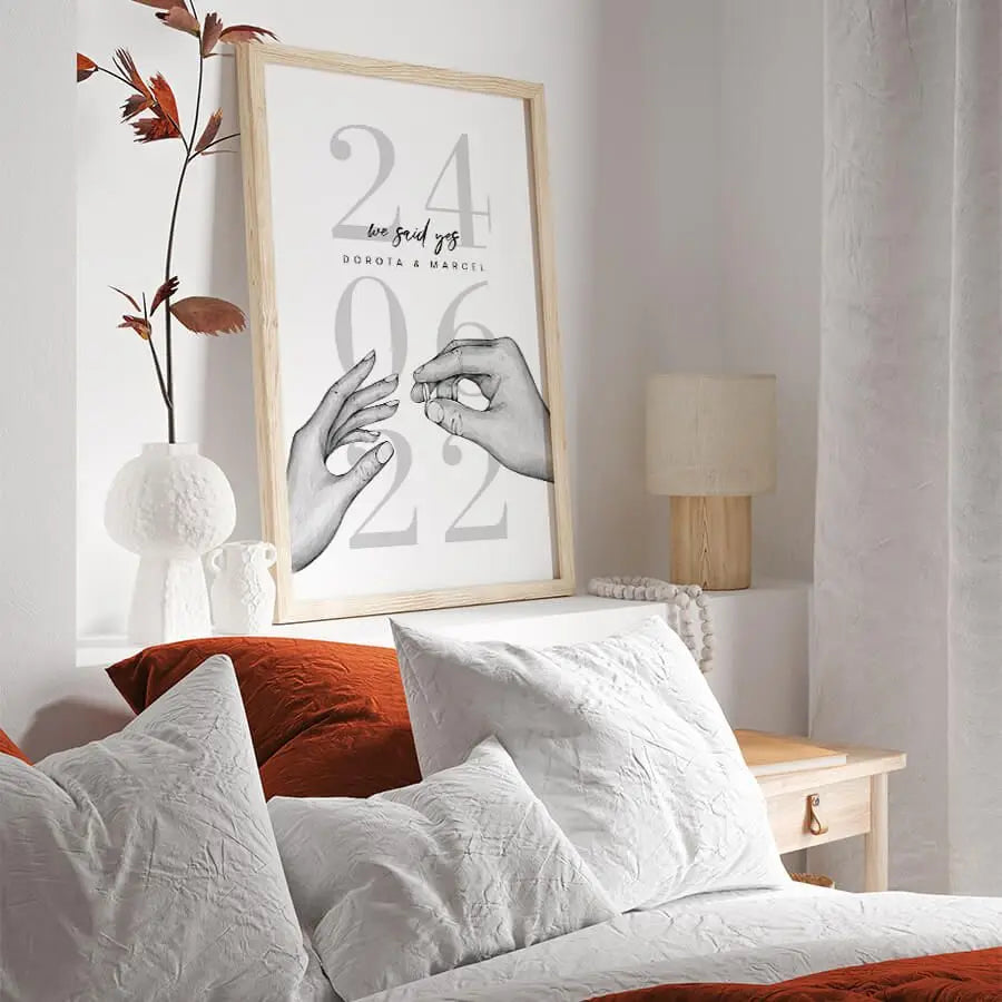 ForeverUs - Affiche d'anniversaire de mariage personnalisable