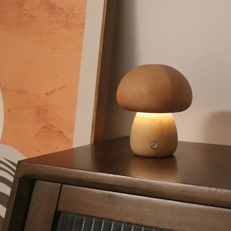 Lampe de table en bois MystiGlow