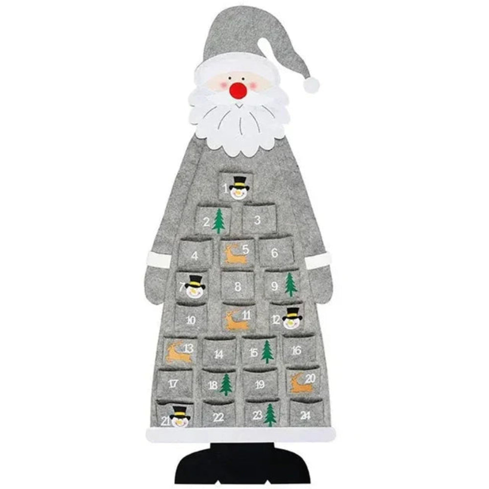 Calendrier de l'Avent en feutre en tissu, décoration de Noël, pendants de Noël, ornaments Père Noël