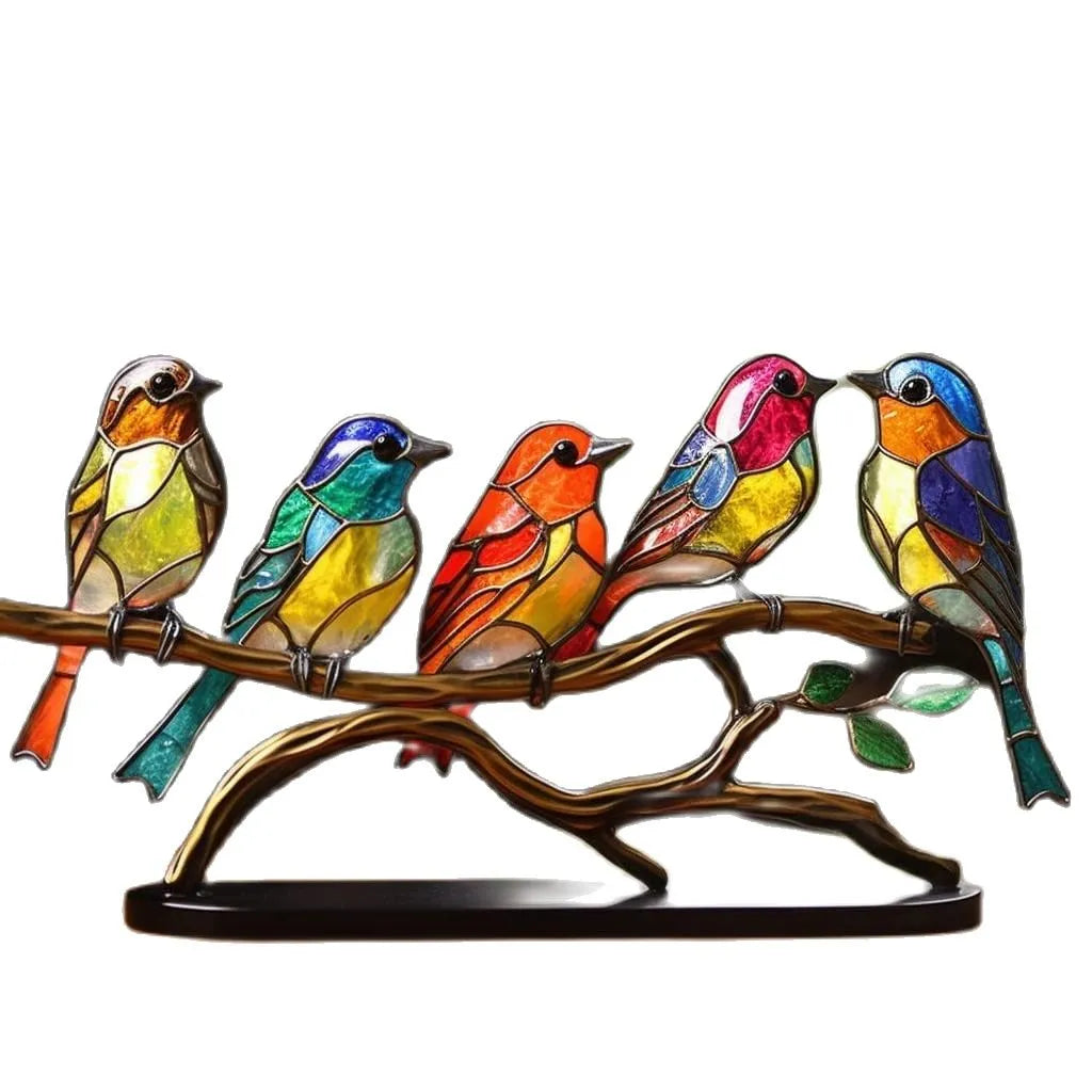 ElegantAviary - Décoration de bureau avec des oiseaux colorés