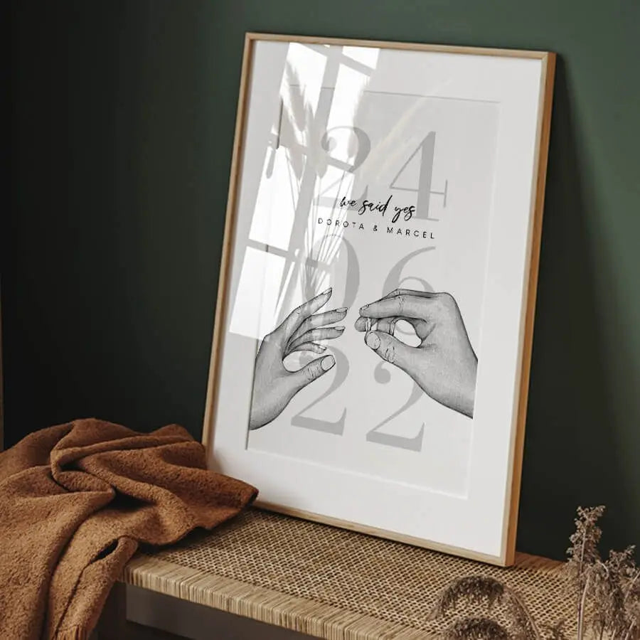 ForeverUs - Affiche d'anniversaire de mariage personnalisable