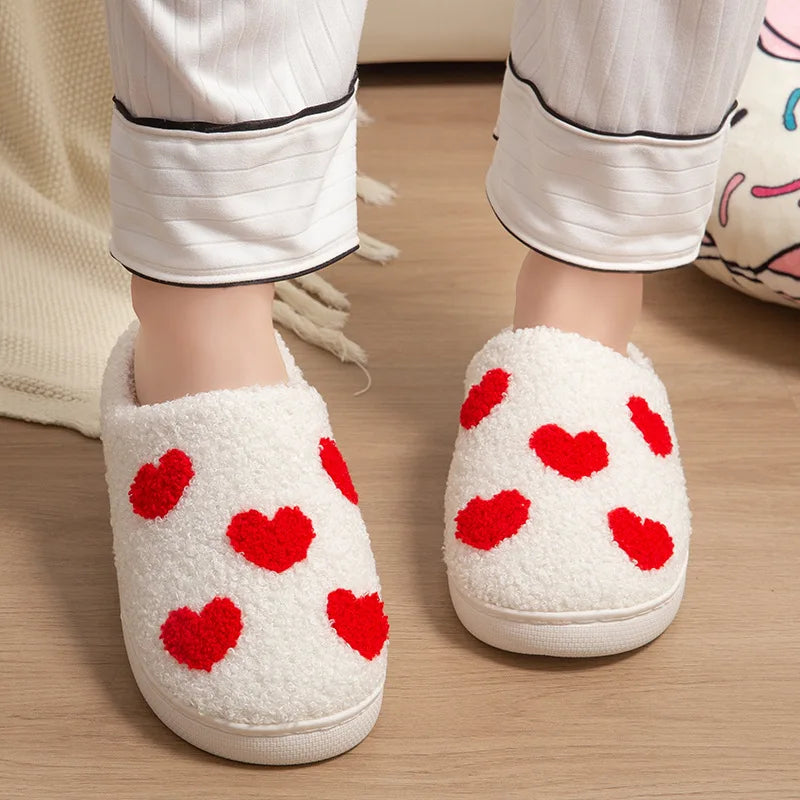 WhimsiWarm - Chaussons brodés en peluche pour femme