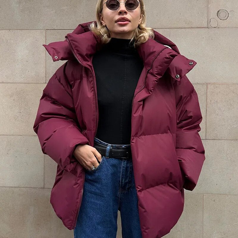 Veste oversized à manches longues chaude Elle