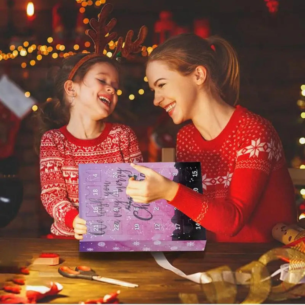 Calendrier de l'Avent – Collier en cristal avec 24 pierres