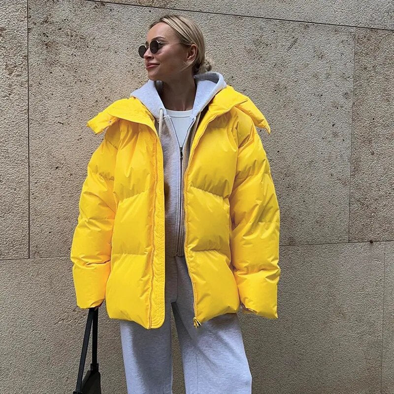 Veste oversized à manches longues chaude Elle