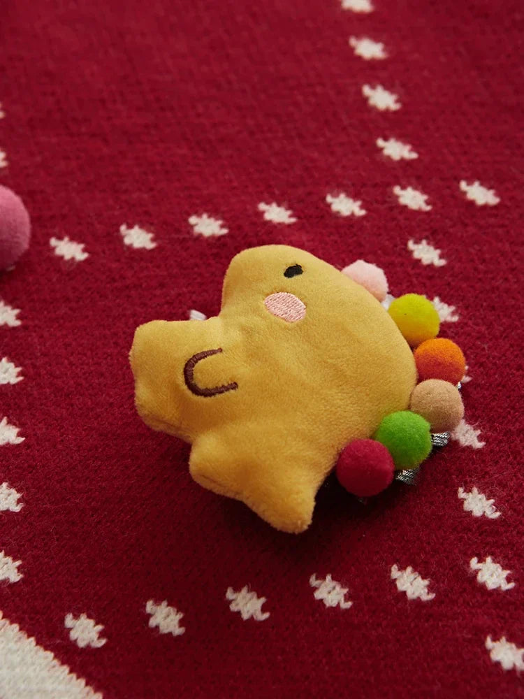 Pulls amples tricotés rouges