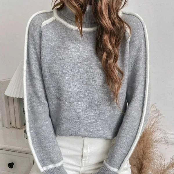 Filipa - Pull confortable avec col roulé