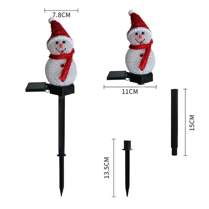 Bonhomme de neige solaire lumineux d'extérieur