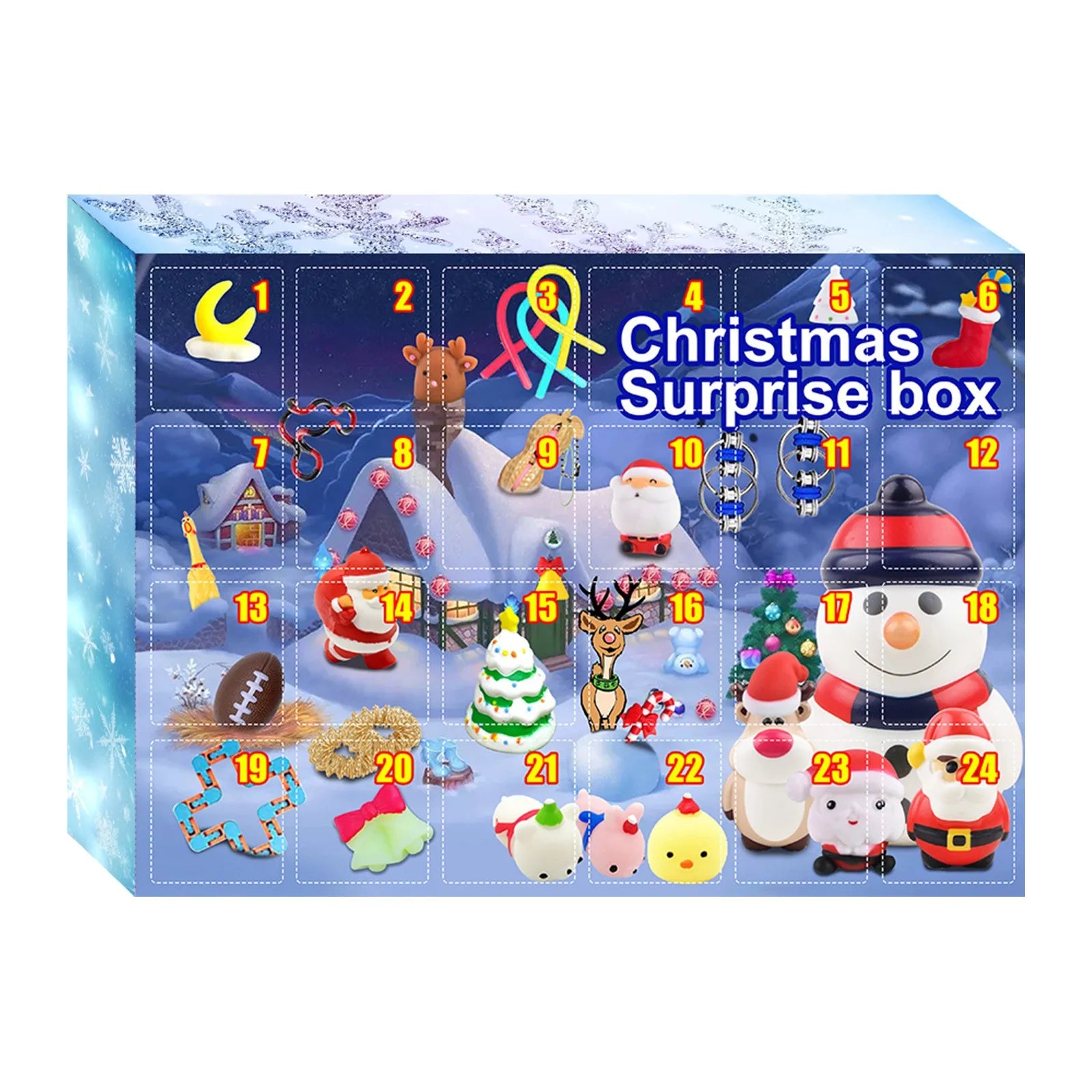 Boîte Cadeau du Calendrier Déchiré Surprise de Noël