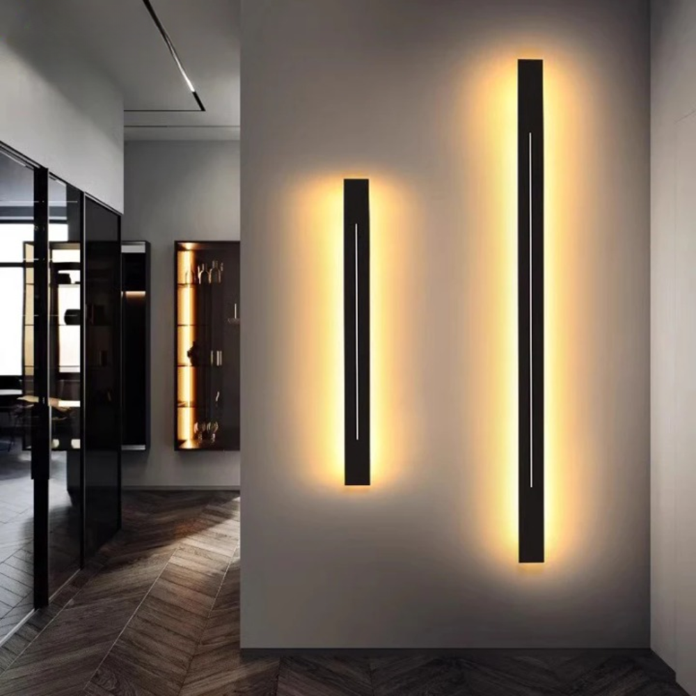 Ligne LED Strix - Applique murale intérieure en métal et acrylique pour salon et chambre