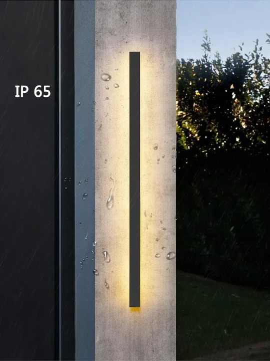 Lunor Moderne Applique Murale Extérieure Linéaire – Métal & Acrylique pour Terrasse & Entrée