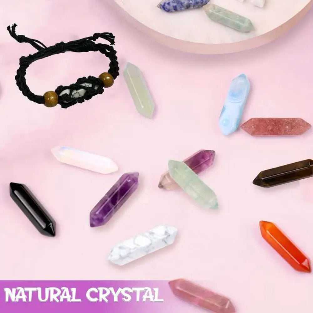 Calendrier de l'Avent – Collier en cristal avec 24 pierres