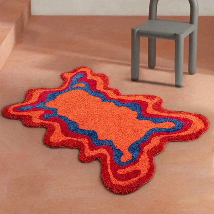 GrooveNest - Tapis Rétro Bouclé