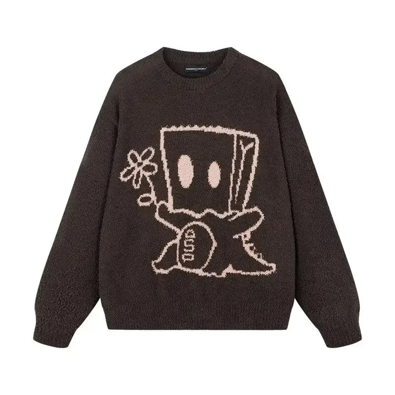 Pulls de Noël rouges à motif de dessin animé