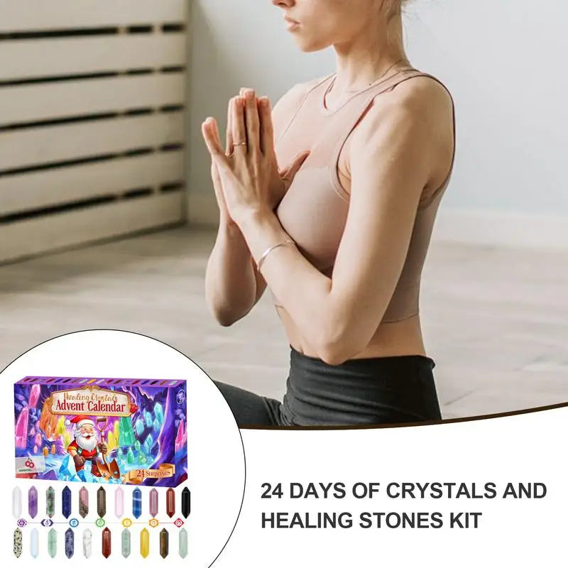 Calendrier de l'Avent Cristaux 2024 pour Noël 24 Jours de Compte à Rebours