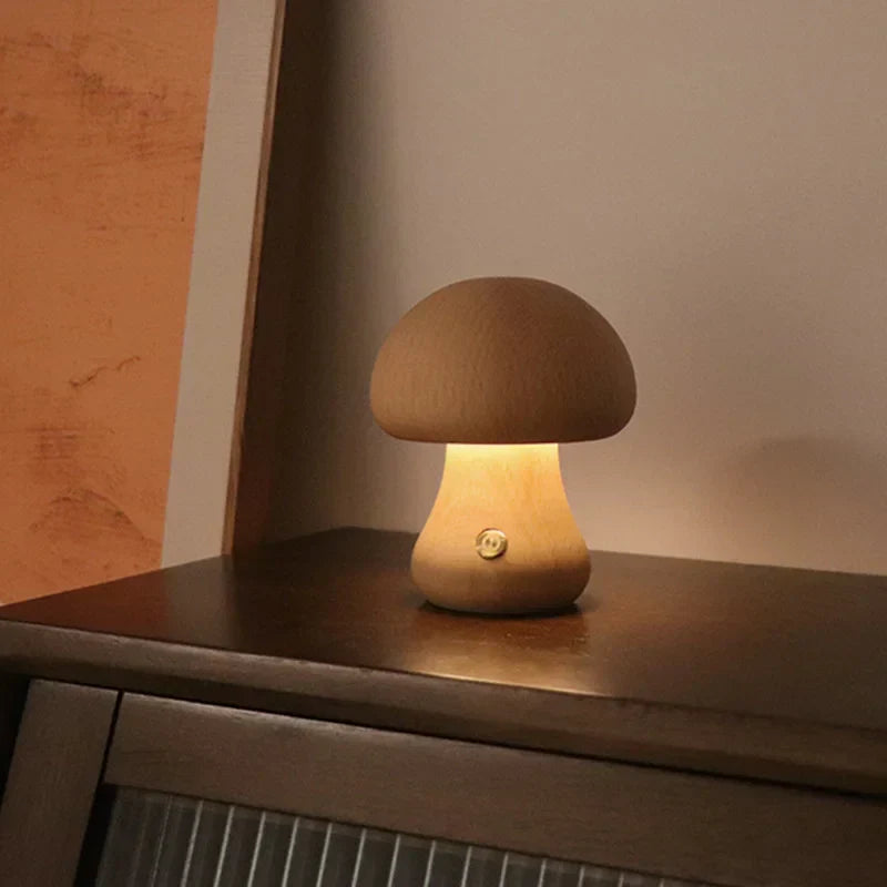 Lampe de table en bois MystiGlow