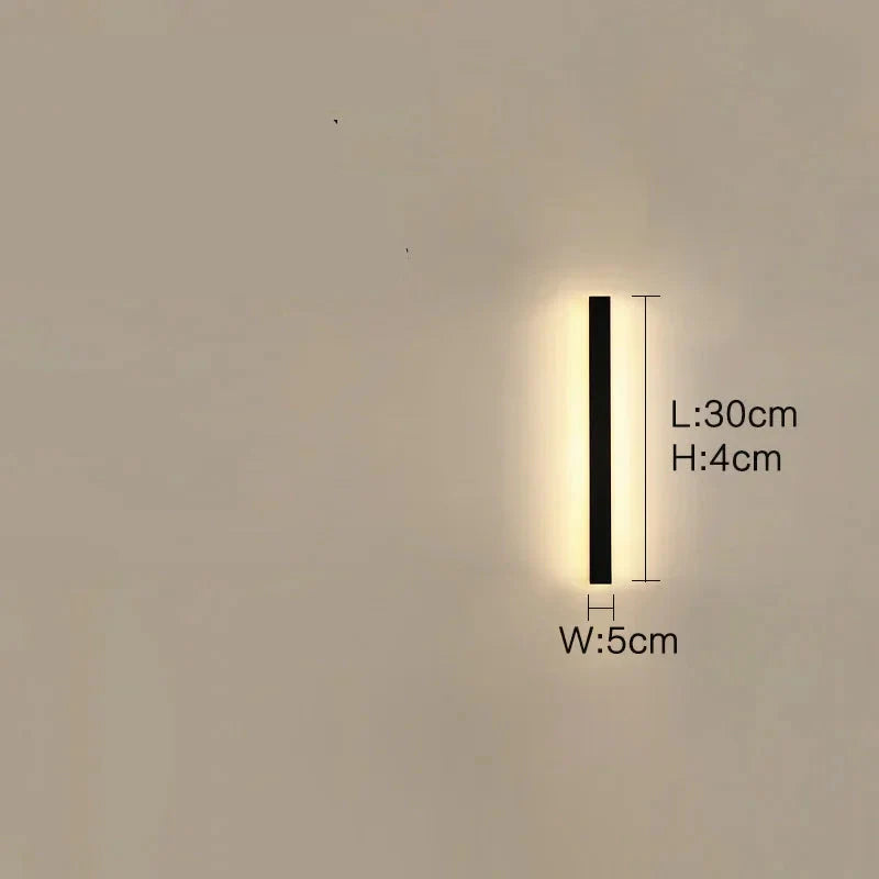 Lunor Moderne Applique Murale Extérieure Linéaire – Métal & Acrylique pour Terrasse & Entrée