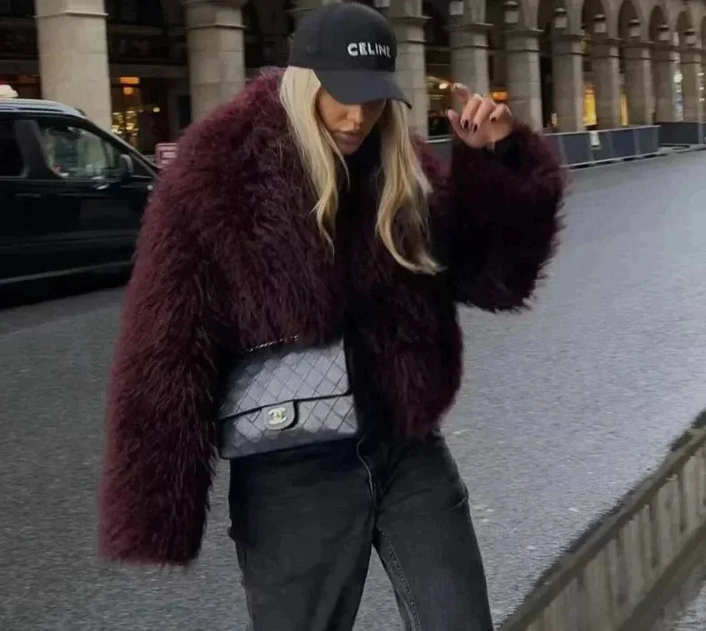 Veste d'hiver stylée en fausse fourrure Melanie