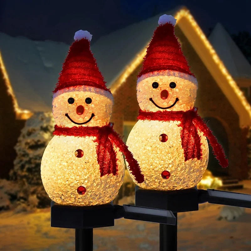 Bonhomme de neige solaire lumineux d'extérieur