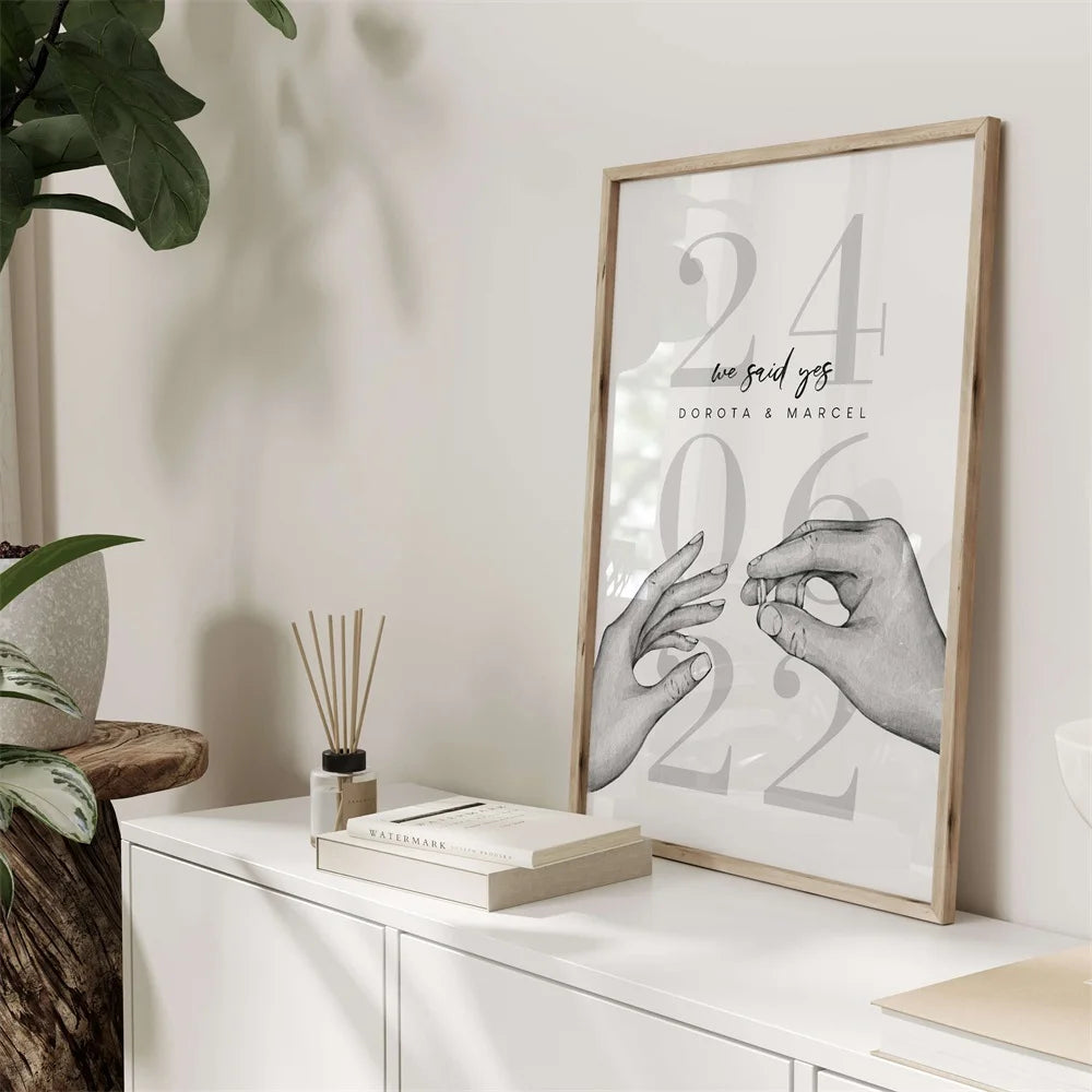 ForeverUs - Affiche d'anniversaire de mariage personnalisable
