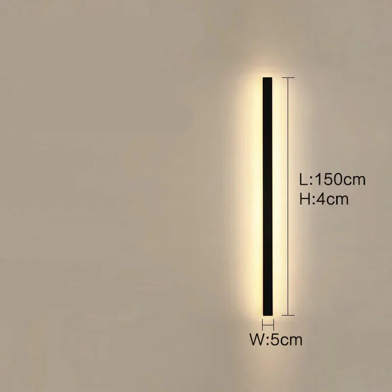 Lunor Moderne Applique Murale Extérieure Linéaire – Métal & Acrylique pour Terrasse & Entrée