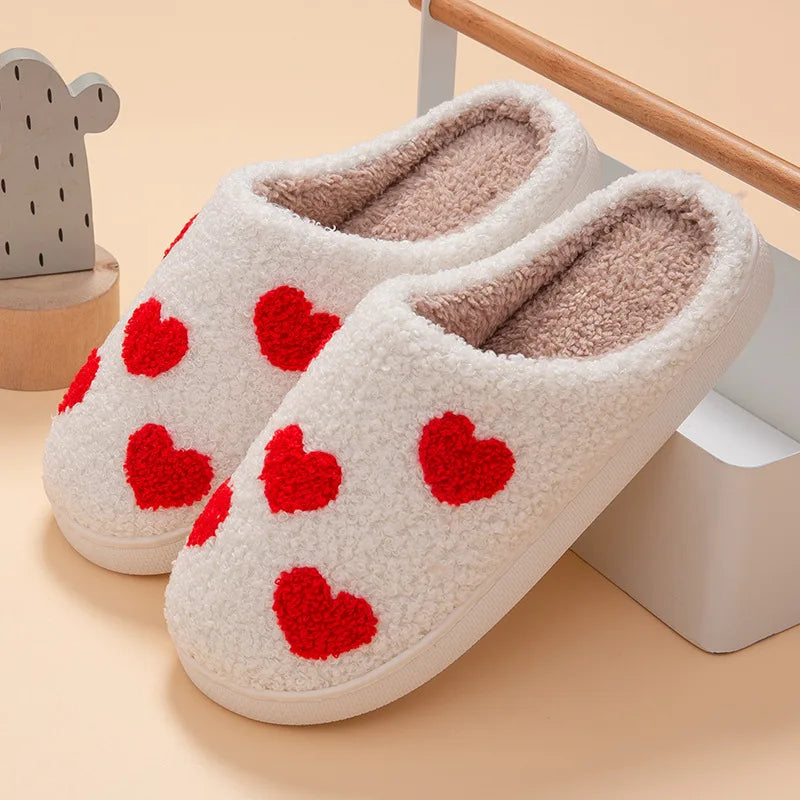 WhimsiWarm - Chaussons brodés en peluche pour femme