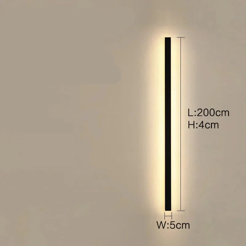 Lunor Moderne Applique Murale Extérieure Linéaire – Métal & Acrylique pour Terrasse & Entrée