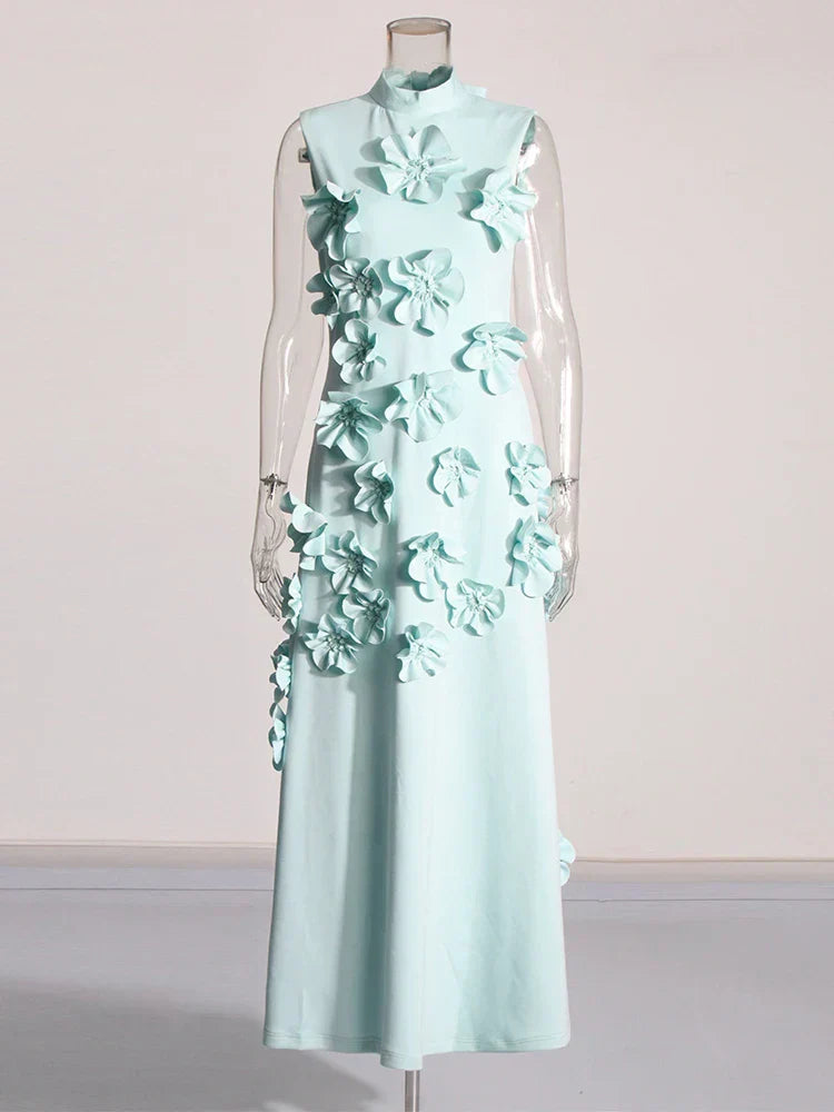 Monaliza - Robe maxi fleurie sculpturale pour un élégant flow