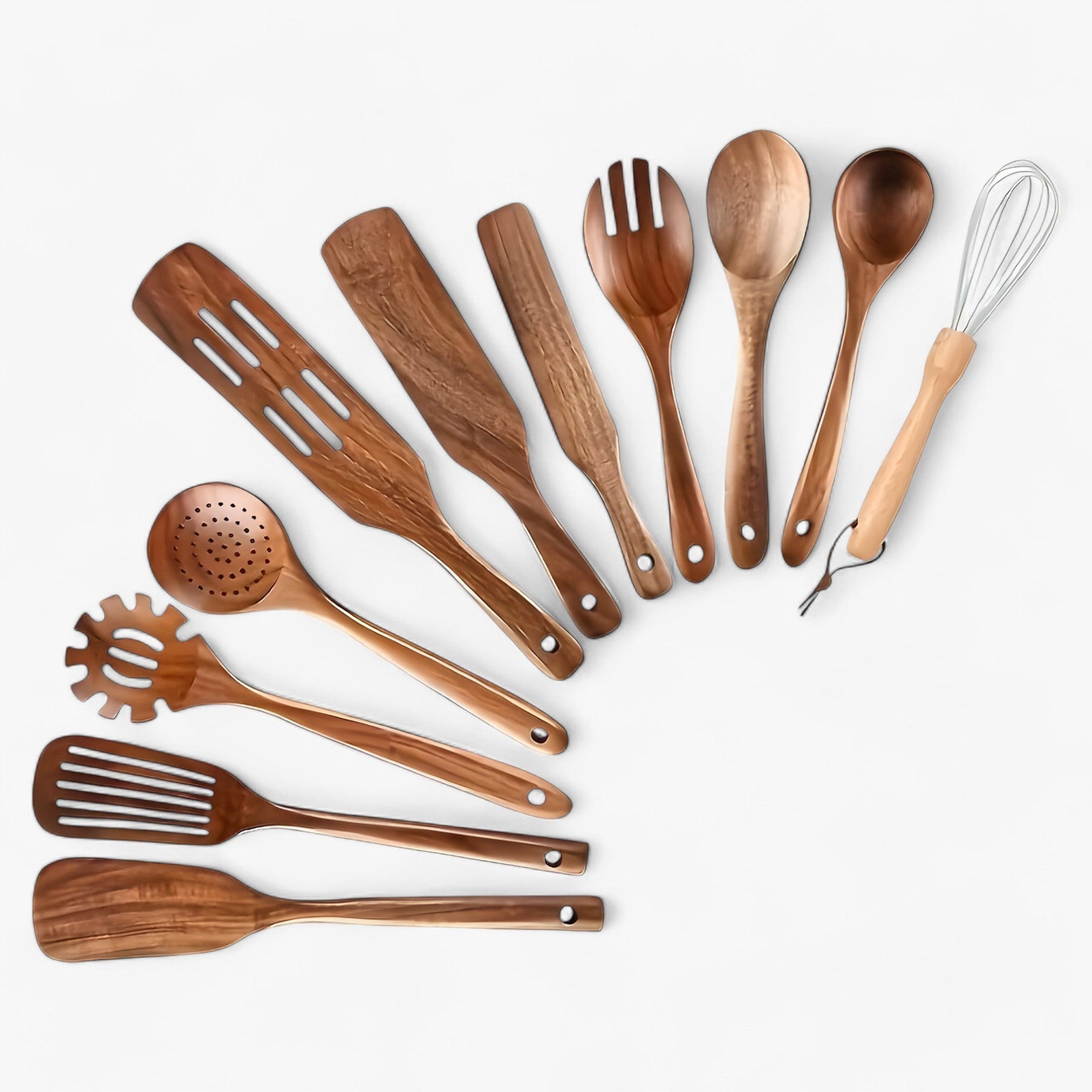 Ensemble d'ustensiles de cuisine en bois EcoWood de 11 pièces